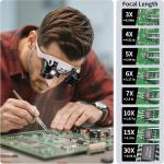 LED Magnifying Glasses with 14 Lenses for Jewelry