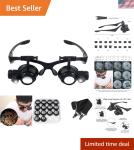 LED Head-Mounted Magnifier with 8 Lenses