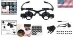 LED Head-Mounted Magnifier with 8 Lenses