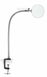 Steel and Glass Desktop Magnifier with Clamp