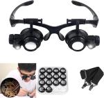 LED Head-Mounted Magnifier with 8 Lenses