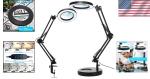 LED Magnifying Lamp with Stand and Clamp