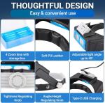 YOCTOSUN Rechargeable Headband Magnifying Glasses