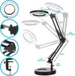 10X Magnifying Glass with LED Light Clamp