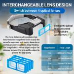 YOCTOSUN Rechargeable Headband Magnifying Glasses