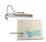 Steel and Glass Desktop Magnifier with Clamp