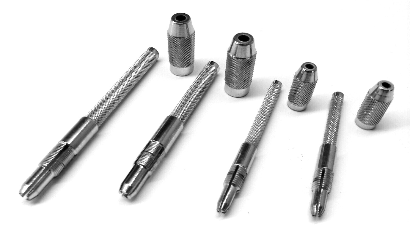 4-Piece Handheld Pin Vise Set: Chucks for Metalsmithing
