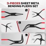 3-Piece Bending Plier Set for Sheet Metal