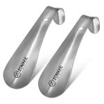 Portable Stainless Steel Shoe Horn Set - 2 Pcs