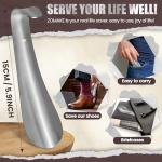 Portable Stainless Steel Shoe Horn Set - 2 Pcs