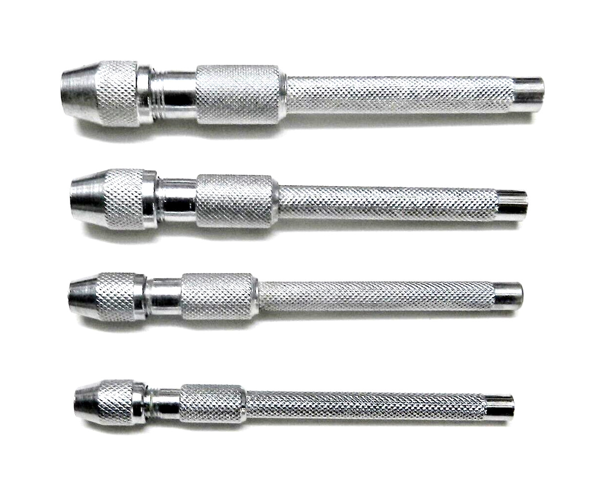 4-Piece Handheld Pin Vise Set: Chucks for Metalsmithing