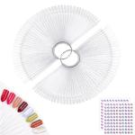 100pcs Fan Nail Swatch Sticks with Number Stickers