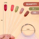 100pcs Fan Nail Swatch Sticks with Number Stickers