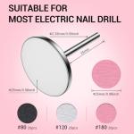 60-Pack Sandpaper Discs with Metal Nail Drill Bit