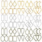 60Pcs Hollow Frame Pendant Molds for Jewelry