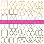 60Pcs Hollow Frame Pendant Molds for Jewelry