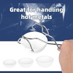 YIEPET 4-Piece Melting Crucible Set with Tongs