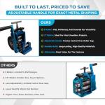 Rolling Mill Machine, 3 Inch, 5 Rollers for Jewelry