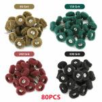 80 Pack Abrasive Wheels for Metal Polishing