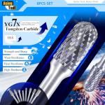 8pc Tungsten Carbide Burr Set for Grinders