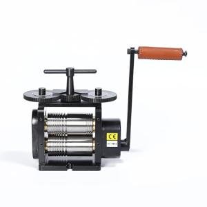 130mm Manual Jewelry Rolling Mill Machine - Black