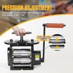130mm Manual Jewelry Rolling Mill Machine - Black