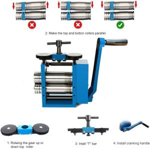 75mm Manual Rolling Mill for Jewelry Making