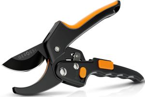 Heavy Duty Ratchet Pruning Shears for Gardening