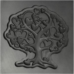 Large 3D Tree of Love Graphite Ingot Mold