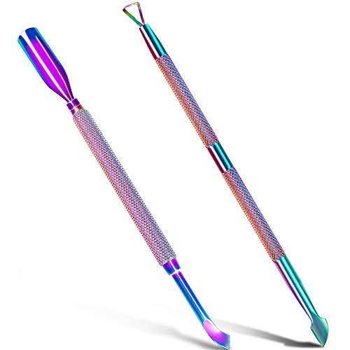 Metal Cuticle Pusher and Scraper, 2PCS Set