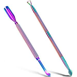Metal Cuticle Pusher and Scraper, 2PCS Set