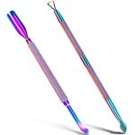 Metal Cuticle Pusher and Scraper, 2PCS Set