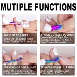 Metal Cuticle Pusher and Scraper, 2PCS Set