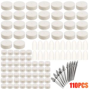 129 Pcs Wool Felt Polishing Buffing Wheels