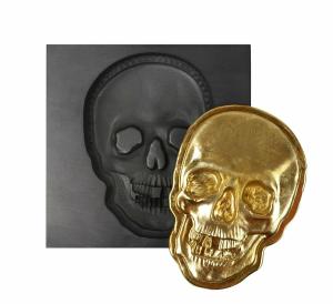 4 oz Skull Face Graphite Ingot Mold