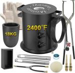 Metal Melting Furnace Kit with High-Heat Gloves