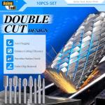 10-Piece Tungsten Carbide Burrs Set for Grinders