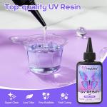 HeyClear 200g UV Resin Kit with Light and Molds