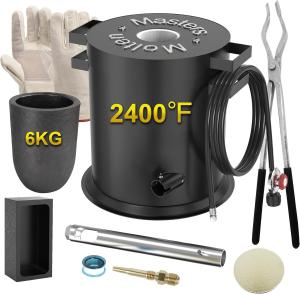 Propane Metal Melting Furnace Kit with Gloves