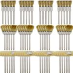 60-Piece Brass Wire Brush Set for Metal Cleaning
