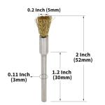 60-Piece Brass Wire Brush Set for Metal Cleaning