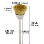 60-Piece Brass Wire Brush Set for Metal Cleaning