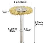 60-Piece Brass Wire Brush Set for Metal Cleaning