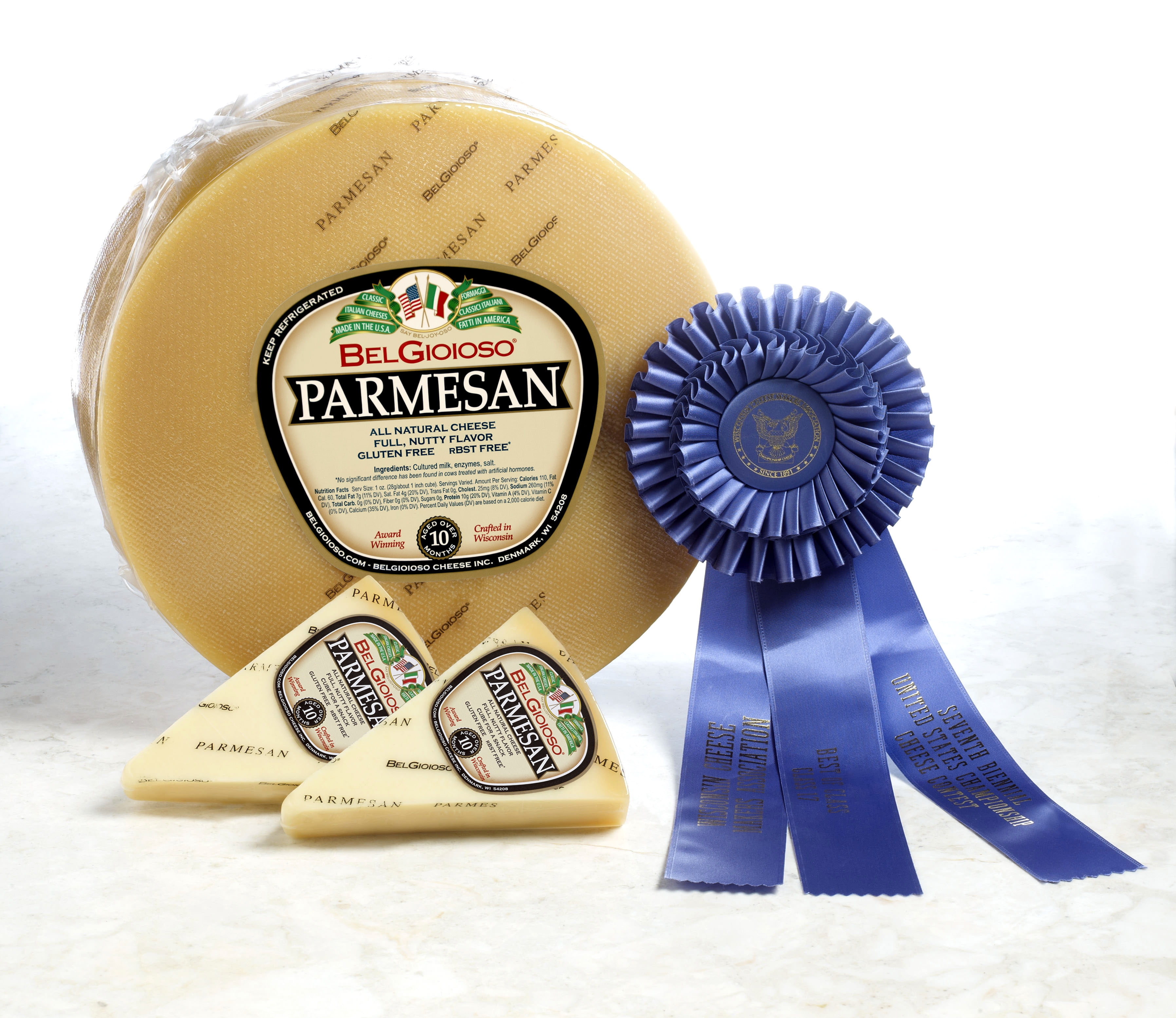 BelGioioso Parmesan Cheese Wedge, Specialty Hard Cheese, 8 oz