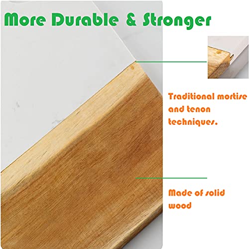 Marble and Wood Serving Board for Fruits & Steak