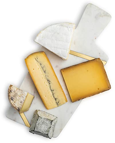 Marble & Brass Charcuterie Board - 15" Long