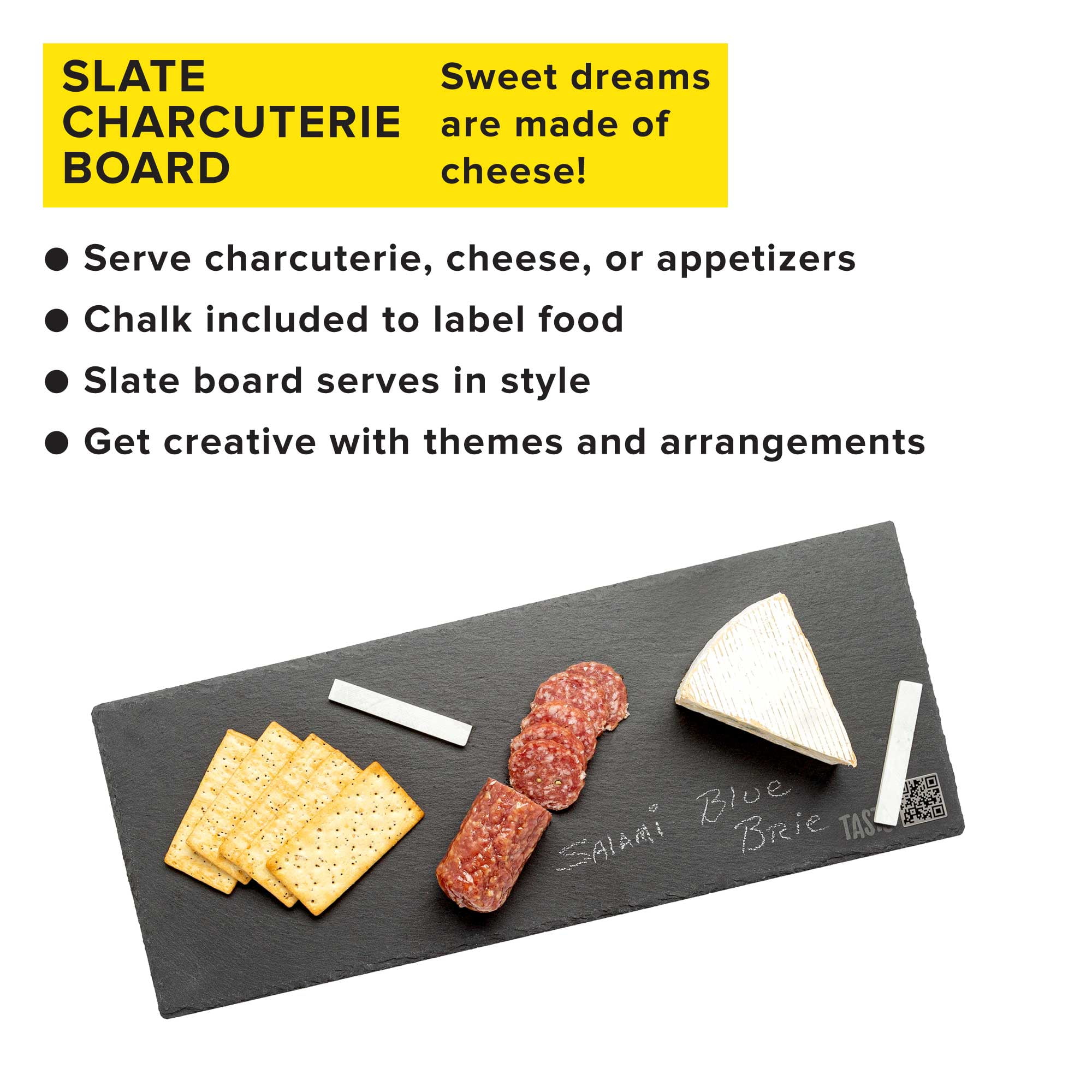 Slate Cheese Board with Chalk, 18" x 7