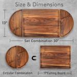 Acacia Charcuterie Board Set with Handles