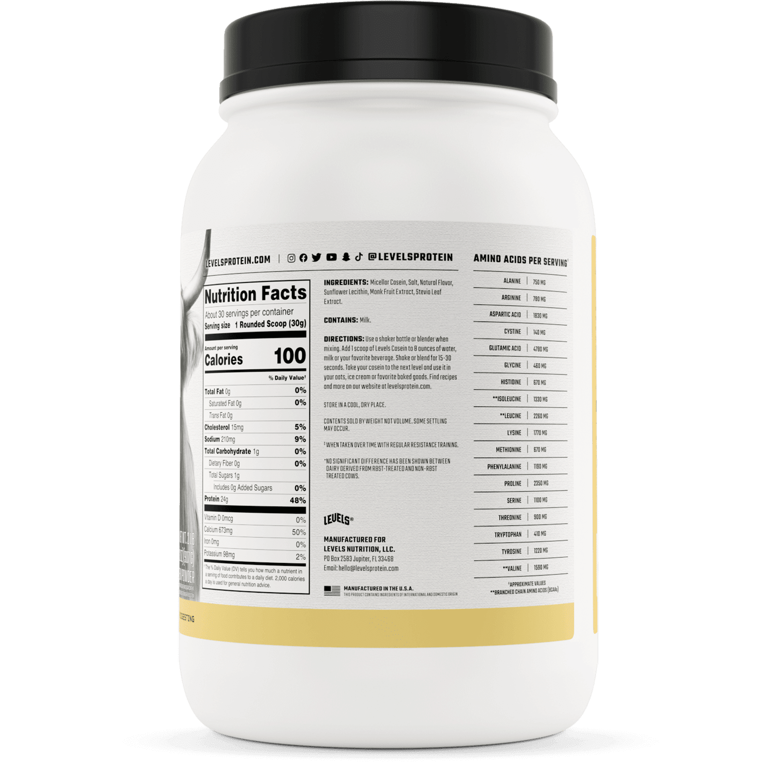 Vanilla Bean Micellar Casein Protein, 2LB