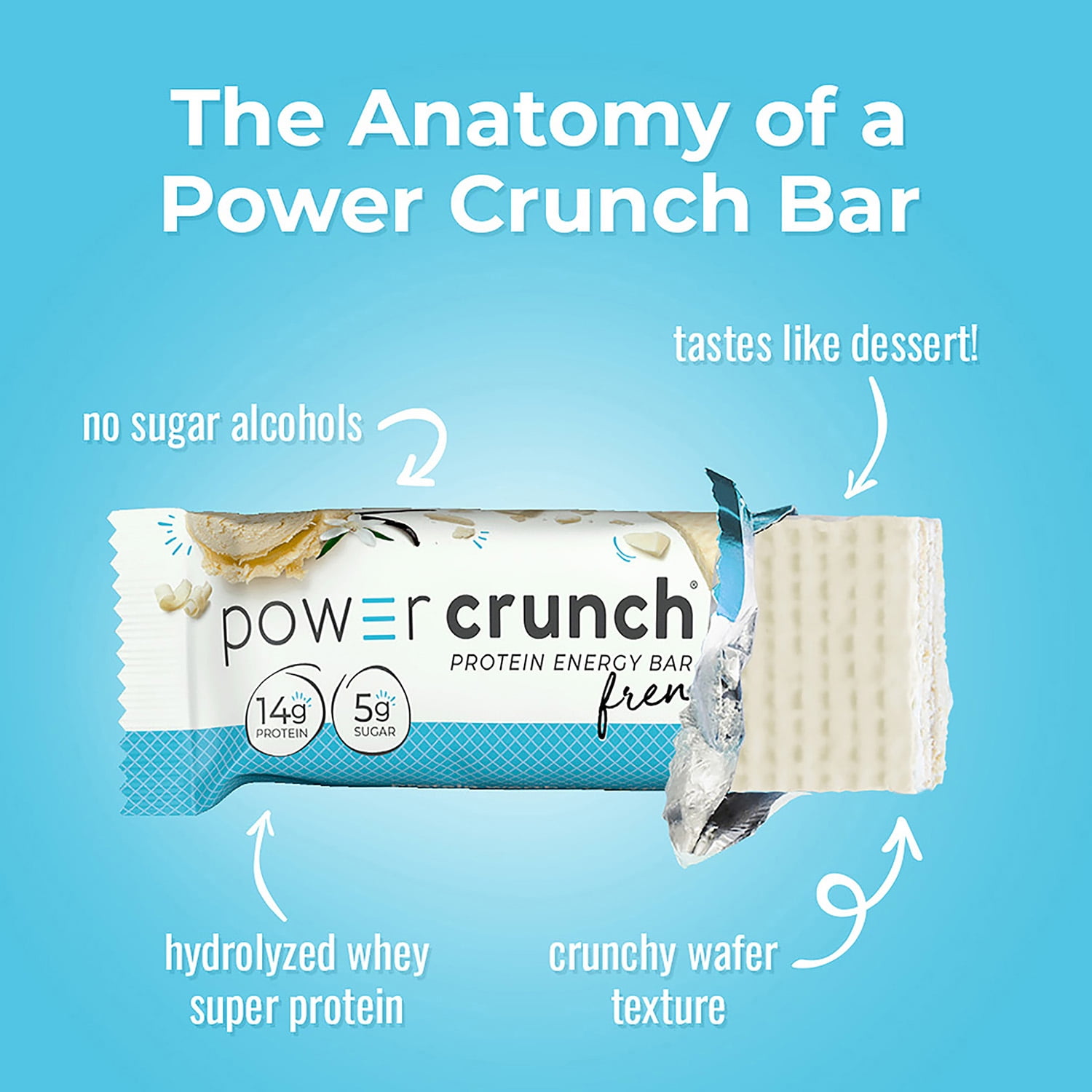 Assorted Flavored Power Crunch Protein Bars - 5 Pack